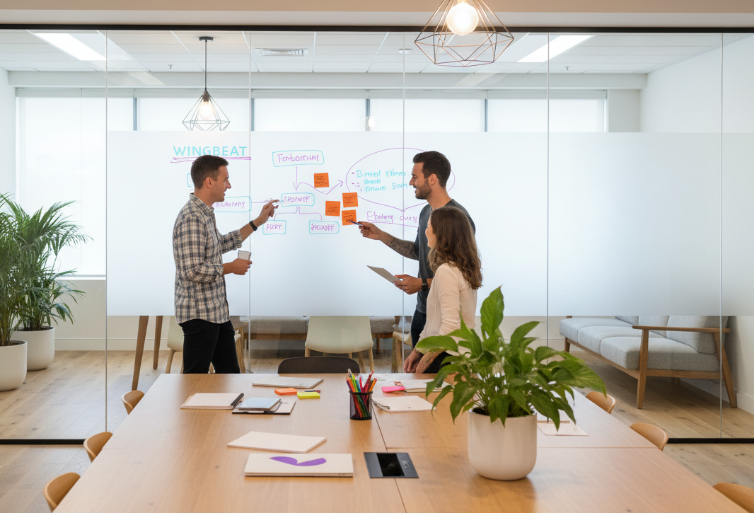 Firefly_Gemini Flash_Bright, lifelike DSLR photograph inside a modern boutique digital marketing agency wo 736332